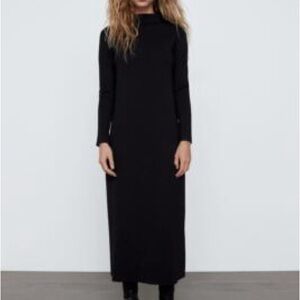 BNWT Elegant Zara Black Long Sleeve Dress
